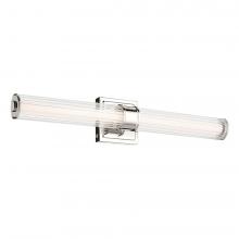 Kichler 55196PNLED - Laurene 26.5" Linear Bath Bar Medium LED with Clear Fluted Glass in Chrome