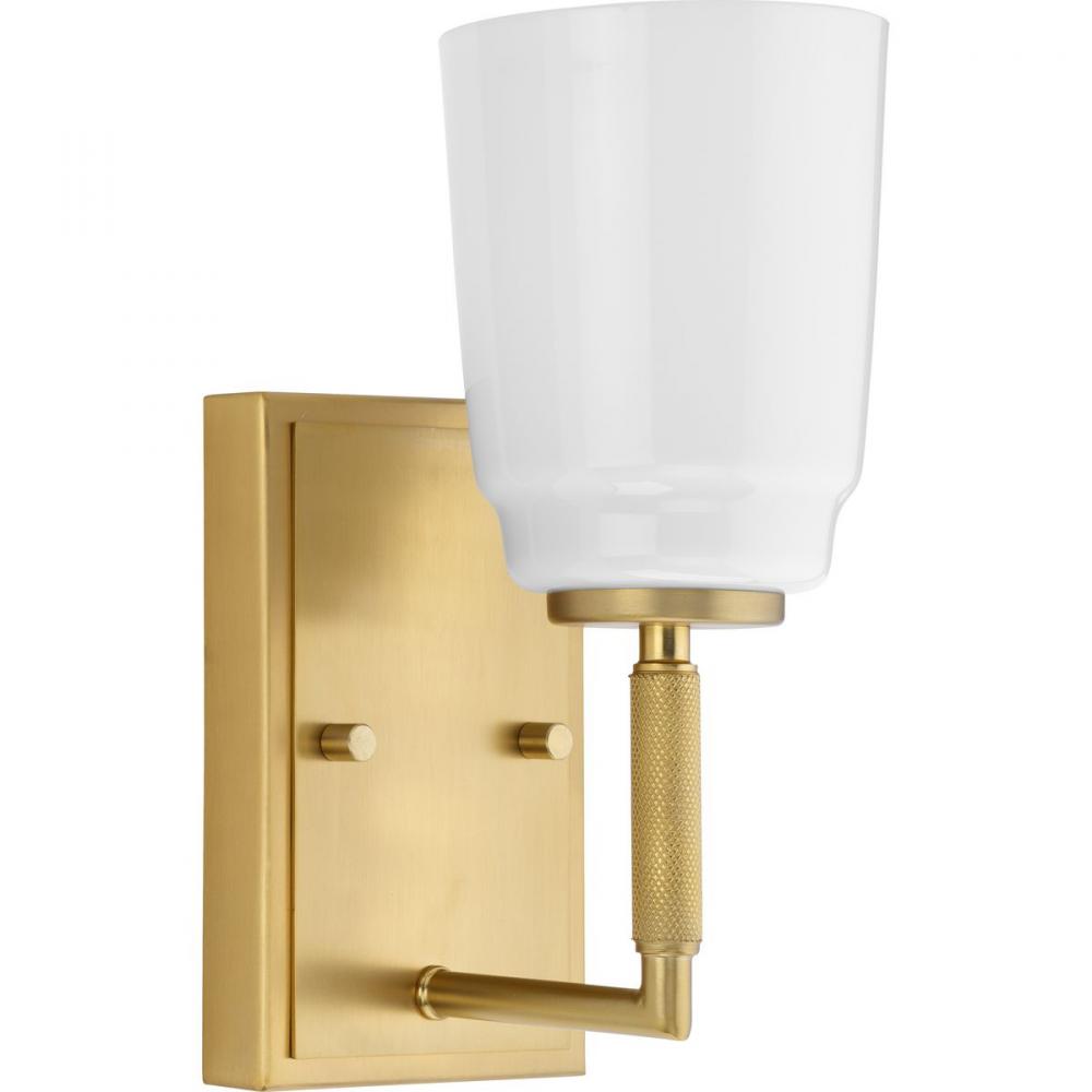 Spenser Collection One-Light Brushed Gold Industrial Vanity Light