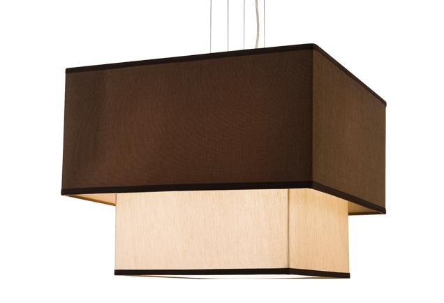 Four Lamp Pendant with Square Shade