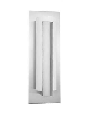 LED Wall Sconce with Cylinder Shaped White Opal Glass