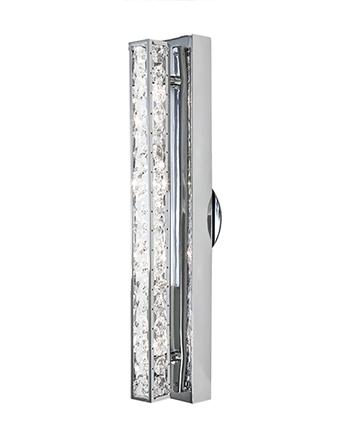 Four Lamp Wall Sconce with Encased Crystals