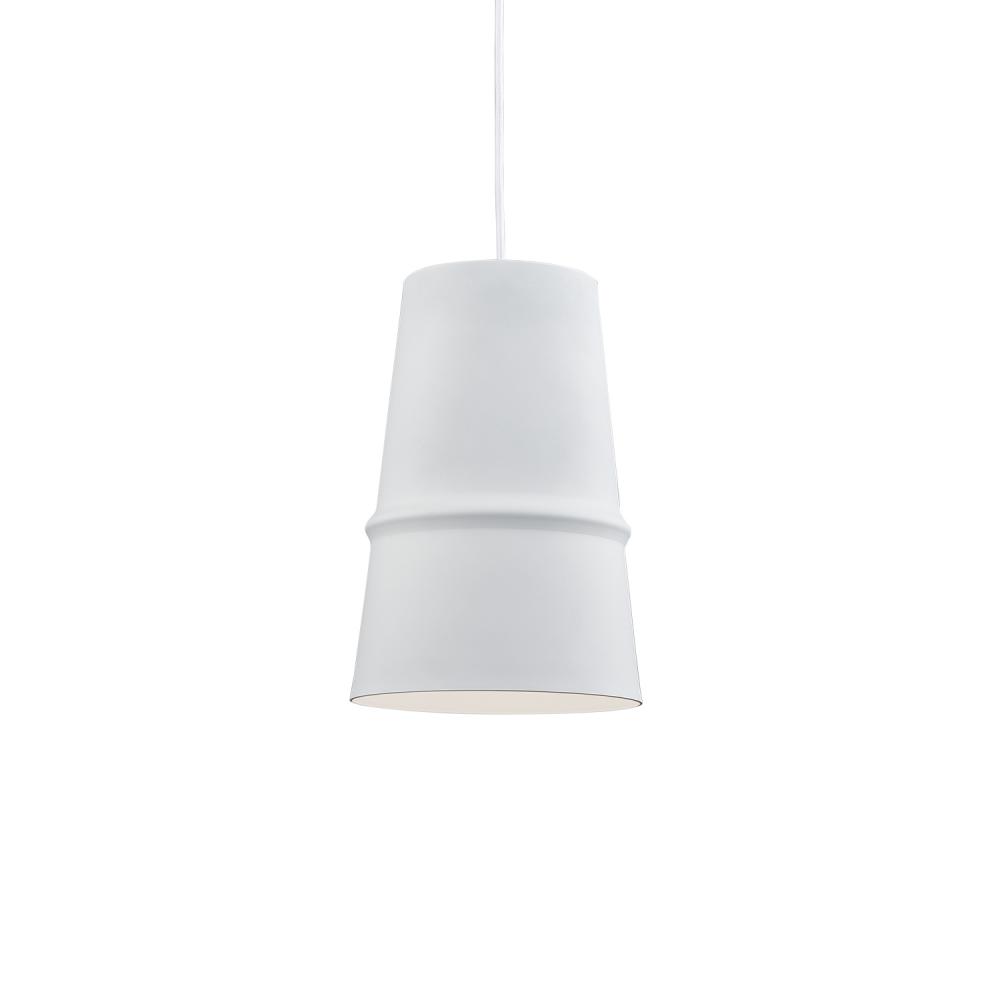 Castor 8-in White 1 Light Pendant