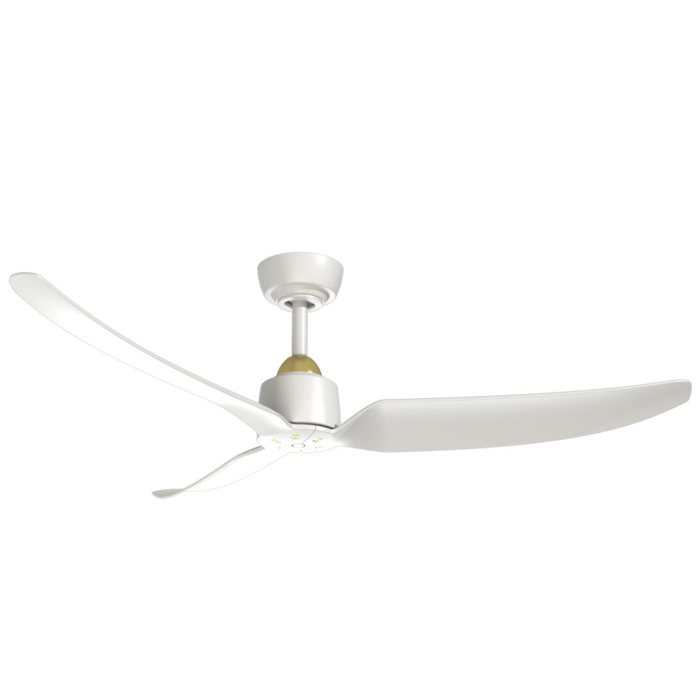 Hugo 52-in Brushed Gold/Matte White FAN Ceiling Fan