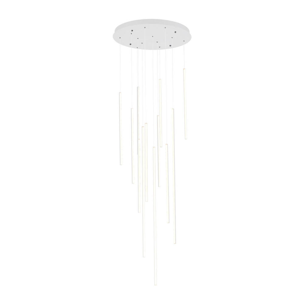 Chute 12 Head White LED Multi Pendant