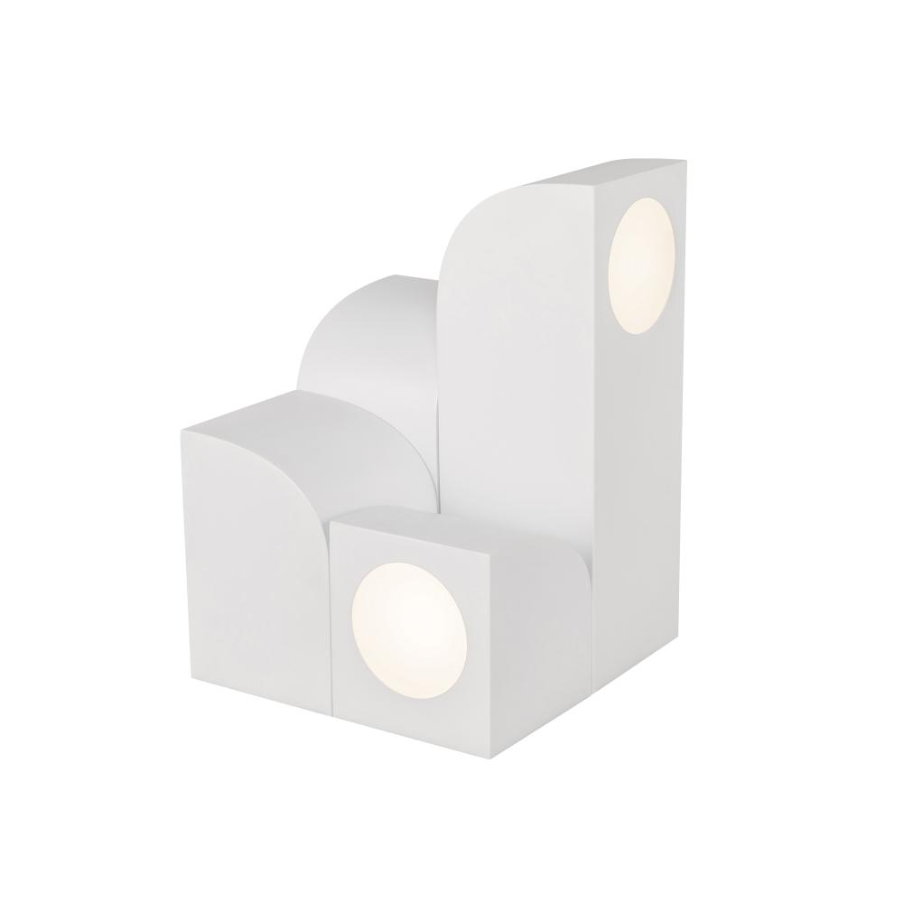 Gypsum 9-in White LED Table Lamp