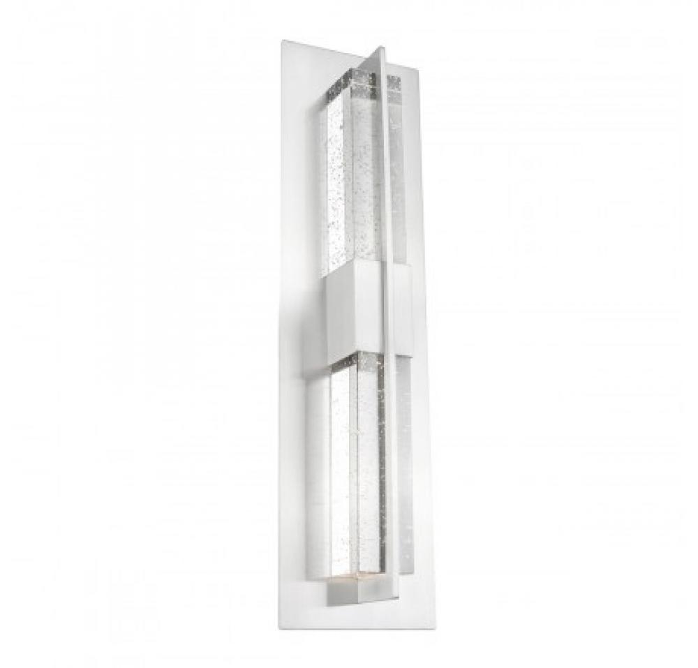 Intensive Two Lamp LED Wall Sconce with Clear Bubble Incased Crystals