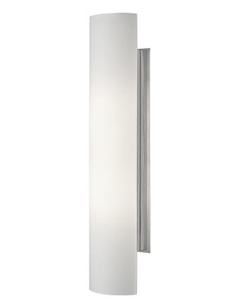 LED Wall Sconce with Segmental Shaped White Opal Glass