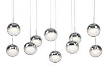 Kuzco Lighting Inc 402810CH-LED - Ten LED Pendant Stunning Sphere Shaped Design with Chrome Canopy