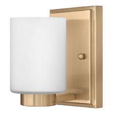 One Light Brushed Caramel Bathroom Sconce