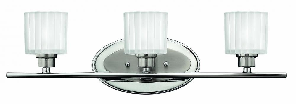 Three Light Brushed Nickel Vanity