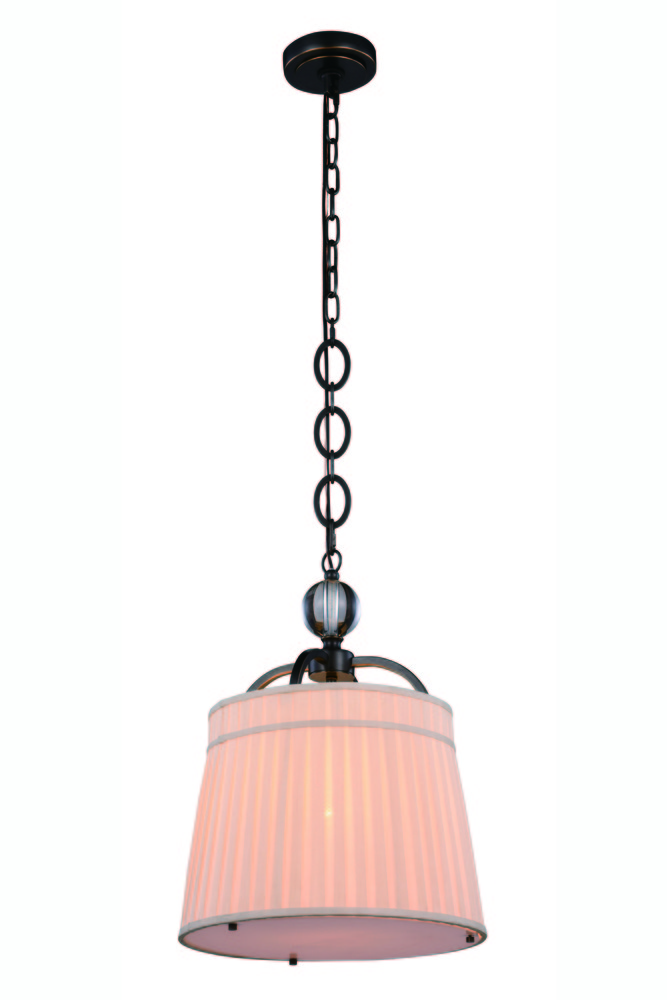 Cara Collection Chandelier D:15 H:20 Lt:1 Bronze Finish