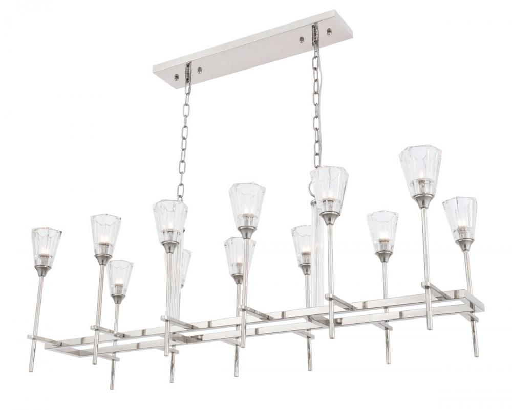 Soiree 12 Light Polished Nickel Pendant