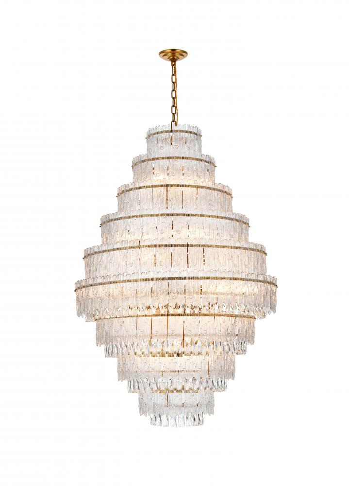 Emilia 36 inch Chandelier in Satin Gold