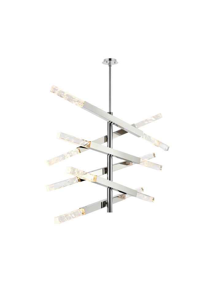 Pendant L48"H36"L12 Chrome