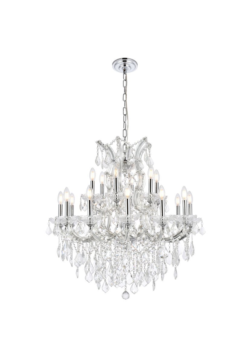 Maria Theresa 19 light Chrome Chandelier Clear Elegant Cut Crystal