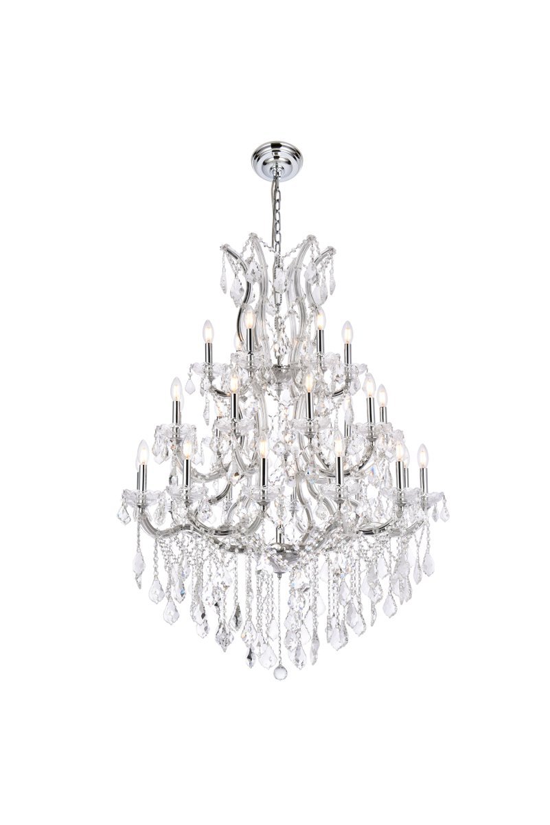 Maria Theresa 28 light Chrome Chandelier Clear Elegant Cut Crystal