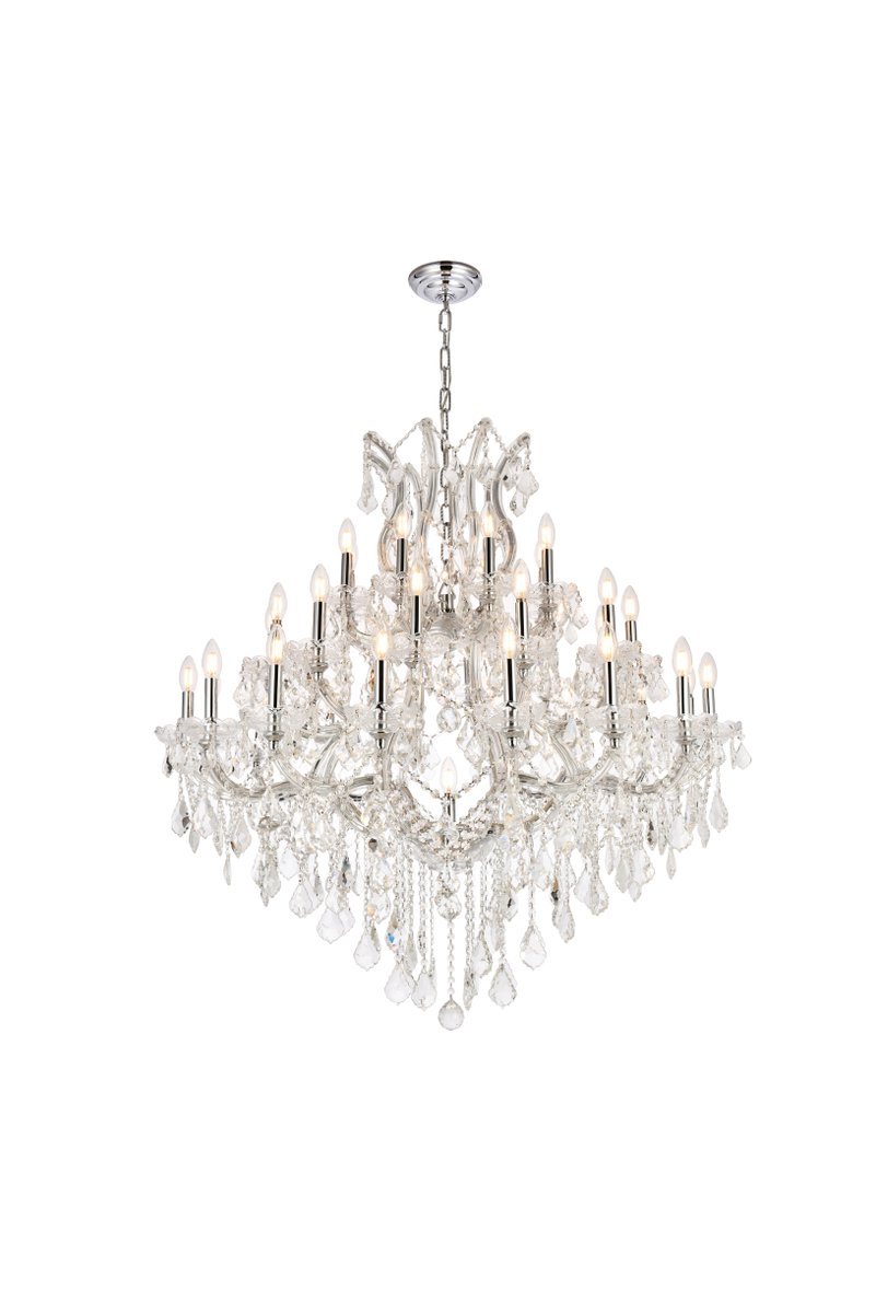 Maria Theresa 37 light Chrome Chandelier Clear Elegant Cut Crystal