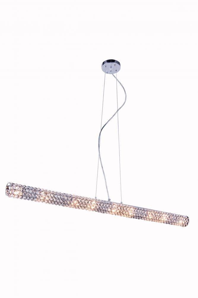 Holland Collection Chandelier D: 48 H: 3 Lt: 9 Chrome Finish (Royal Cut Crystals)