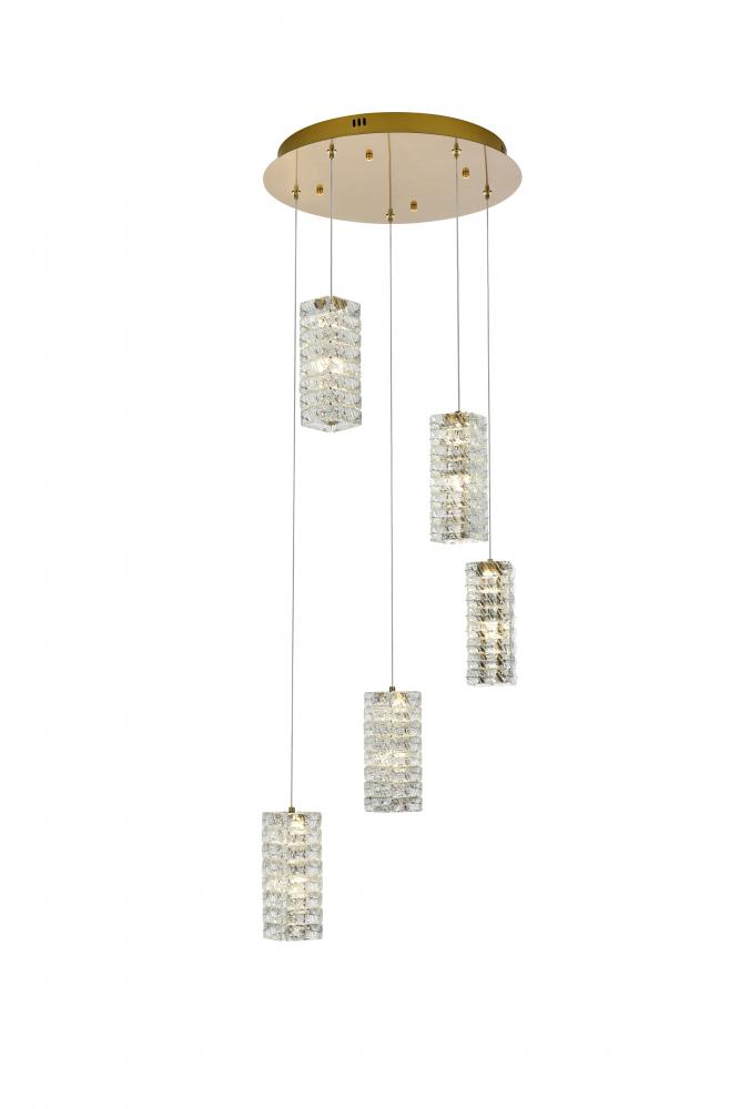 Aston 20 inch LED Pendant in Satin Gold