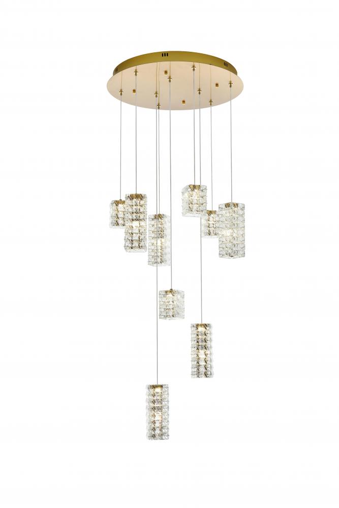 Aston 24 inch LED Pendant in Satin Gold