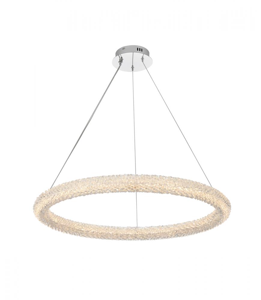 Bowen 32 Inch Adjustable LED Chandelier in Chrome