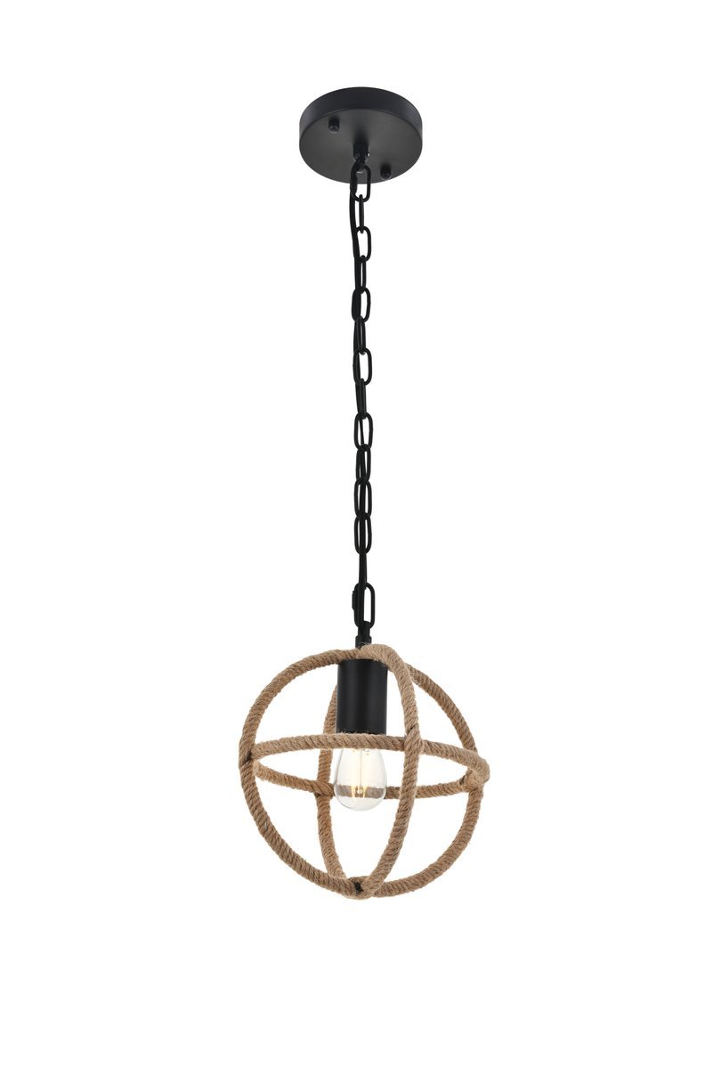 Octavia 1 light Black Pendant