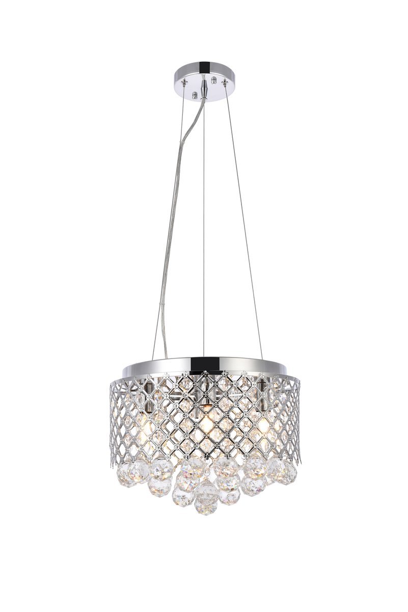 Tully 4 lights pendant in chrome