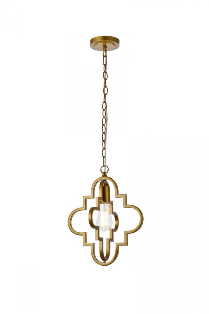 Sandara 1 light pendant in brass