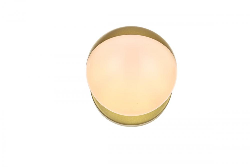 Majesty 1 Light Brass and Frosted White Bath Sconce