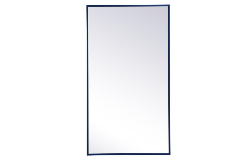 Metal Frame Rectangle Mirror 20 Inchx36 Inch in Blue