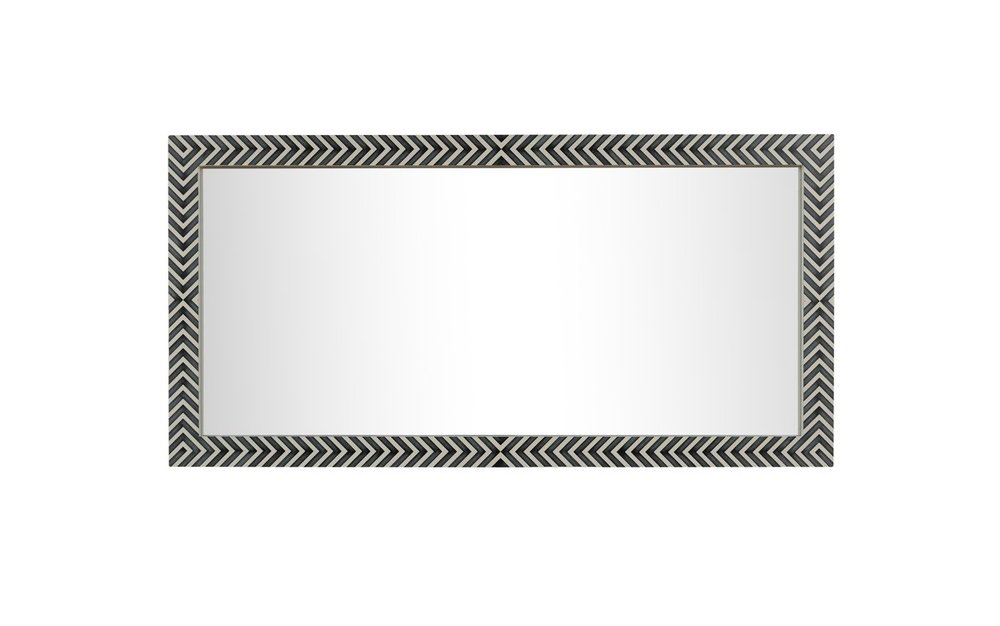 Rectangular Mirror 60x30 Inch in Chevron