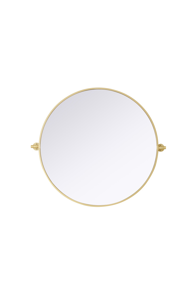 Amoura 30x30 Pivot Mirror in Brass