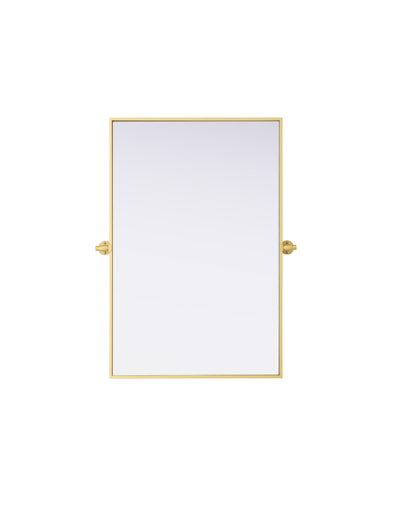 Amoura 24x36 Pivot Mirror in Brass