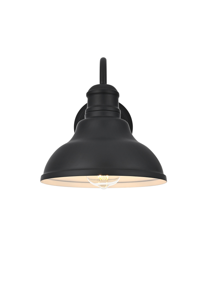 Wall Sconce W9"xH10"xE11.5" Black