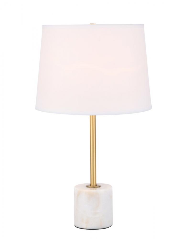 Kira 1 Light Brass Table Lamp