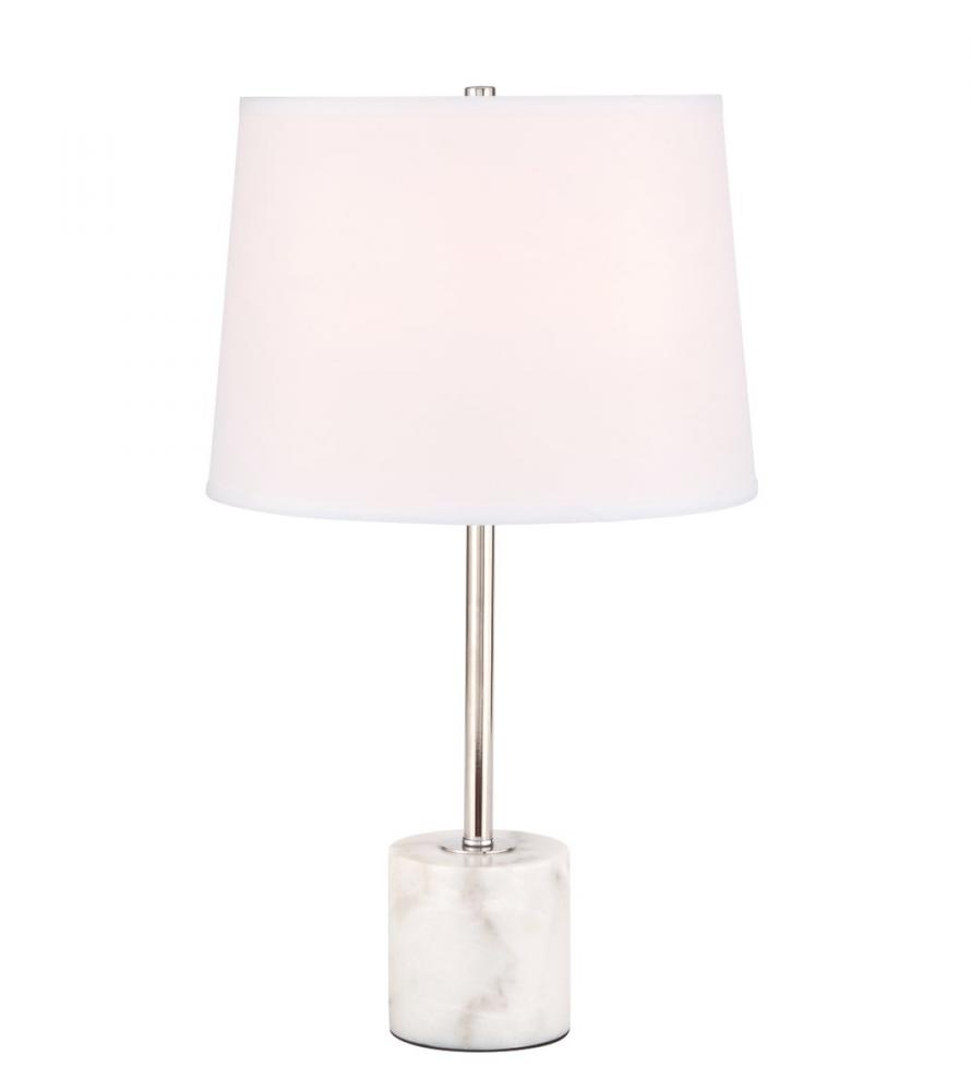 Kira 1 Light Polished Nickel Table Lamp