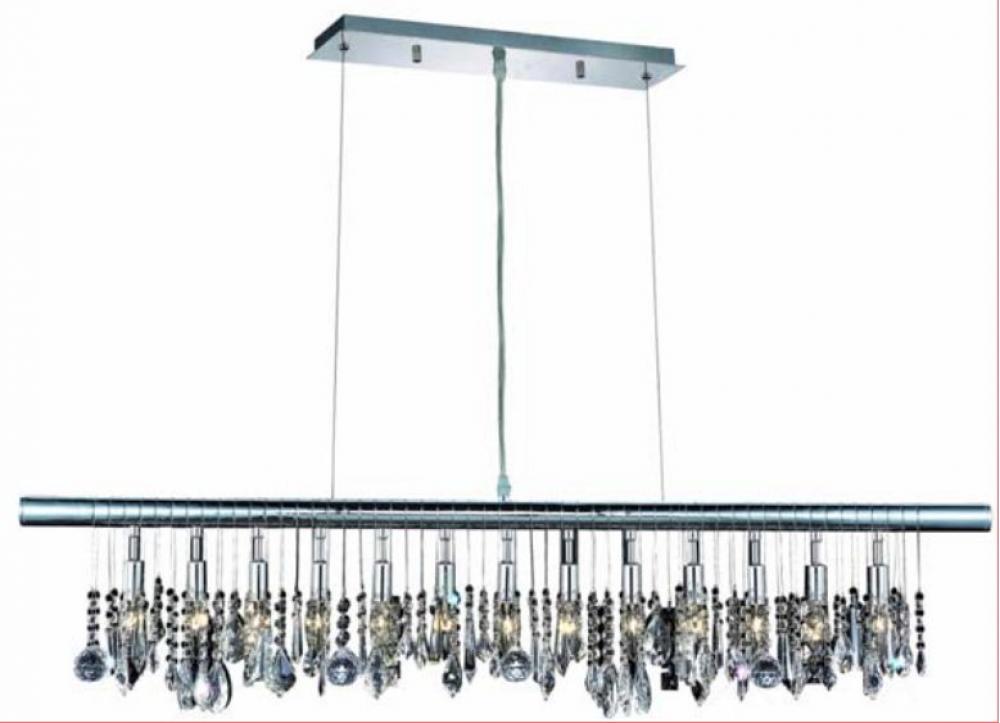 Chorus Line 13 Light Chrome Chandelier Clear Royal Cut Crystal