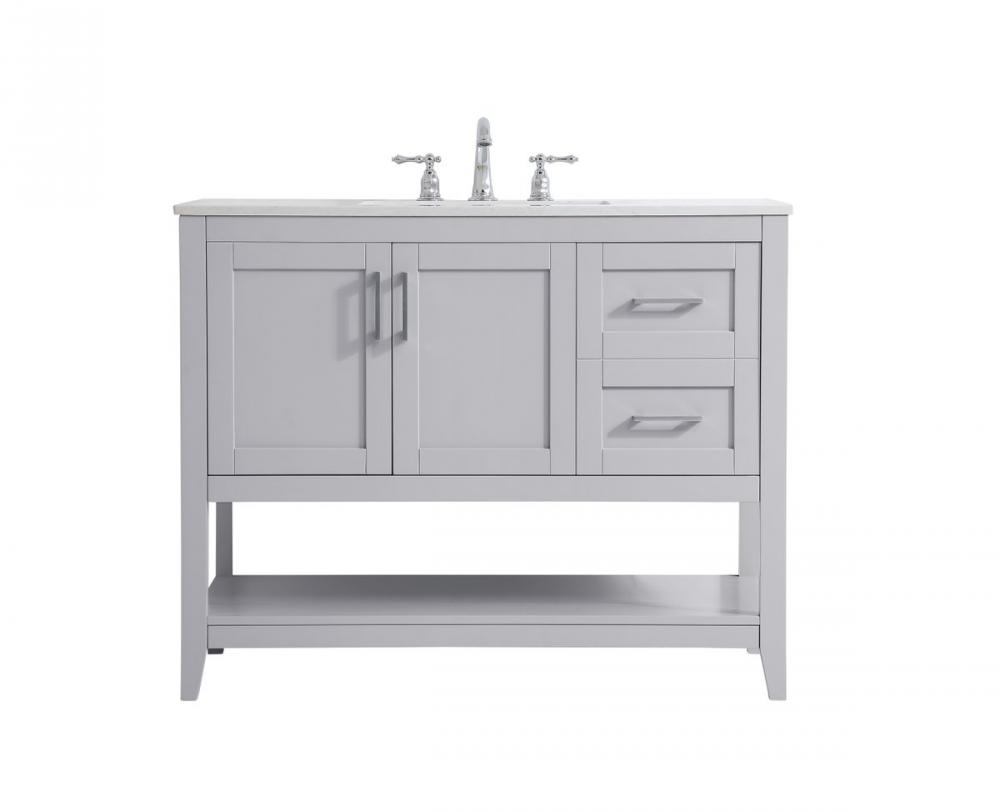 42 Inch Single Bathroom Vanity in Grey