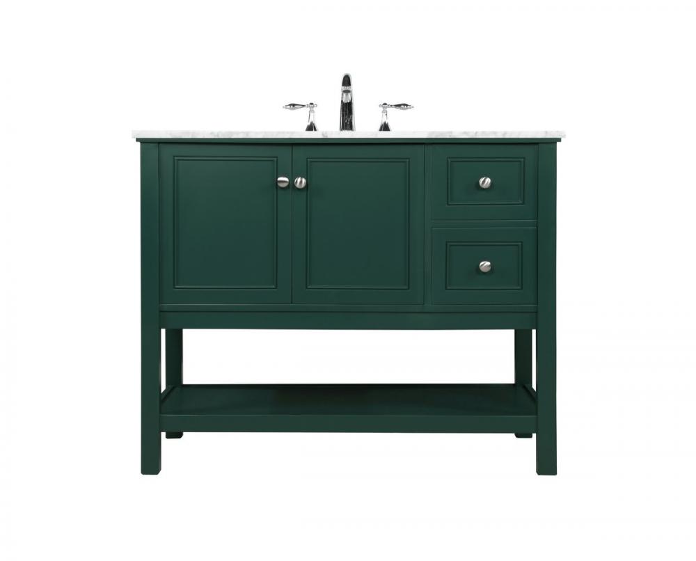 42 Inch Single Bathroom Vanity in Green