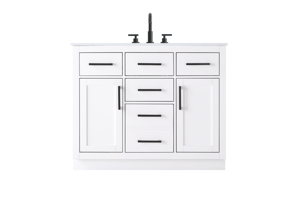 Alden 42 inch Single Bathroom Vanity in White