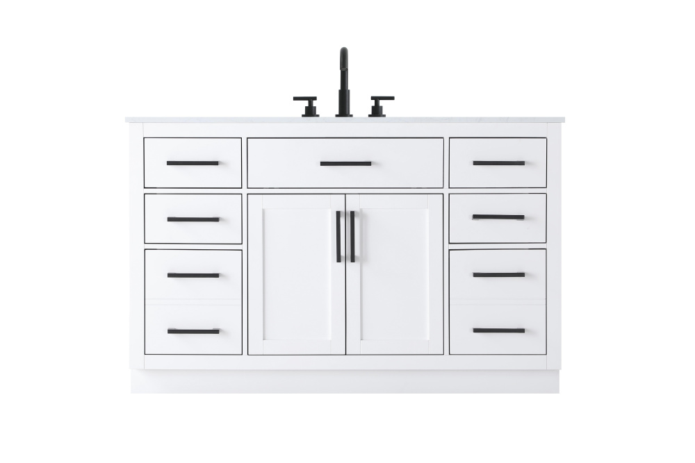 Alden 54 inch Single Bathroom Vanity in White