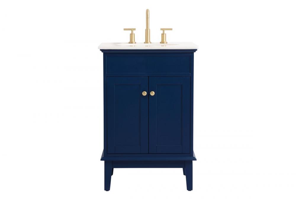 24 Inch Single Bathroom Vanity in Blue