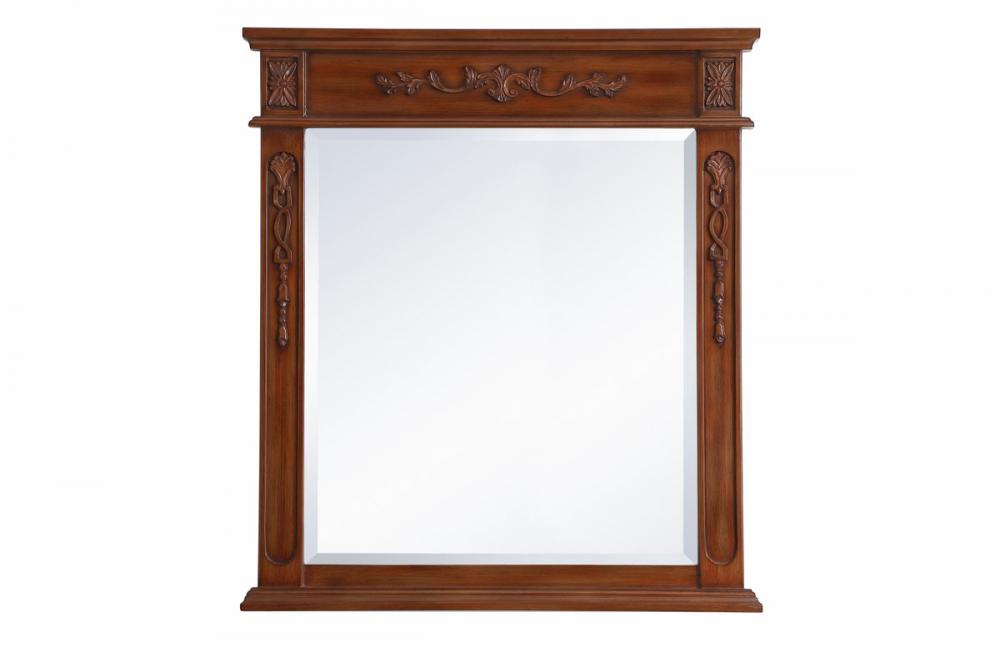 Wood Frame Mirror 32 Inchx36 Inch in Teak