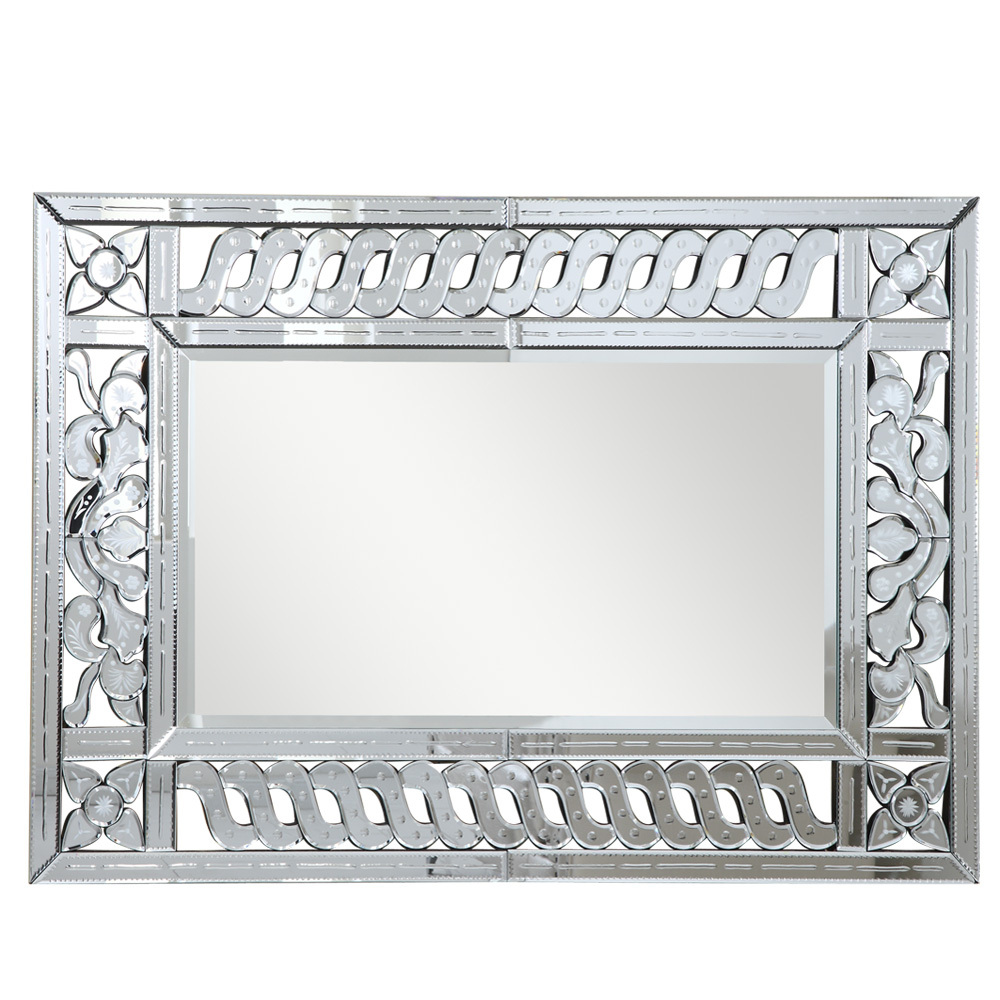 Venetian 47.3 in. Transitional Mirror in Clear