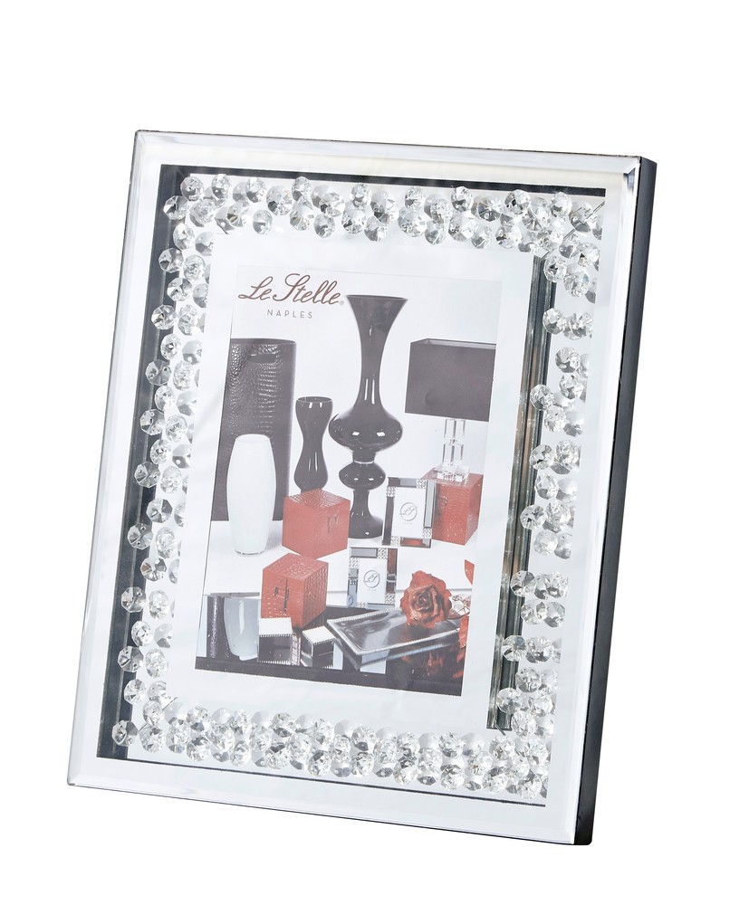 Sparkle 11 in. Contemporary Crystal Photo frame in Clear