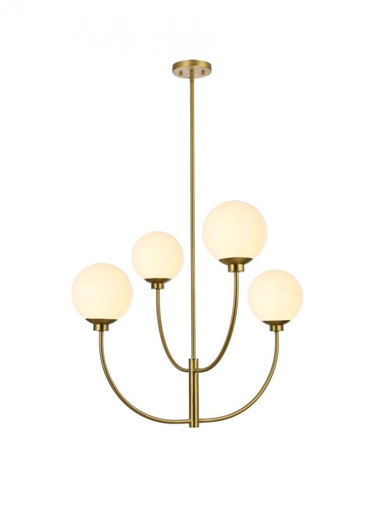 Nyomi 30 inch chandelier in Satin Gold