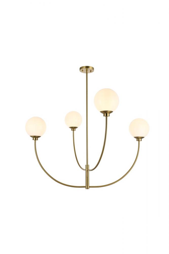 Nyomi 42 inch chandelier in Satin Gold