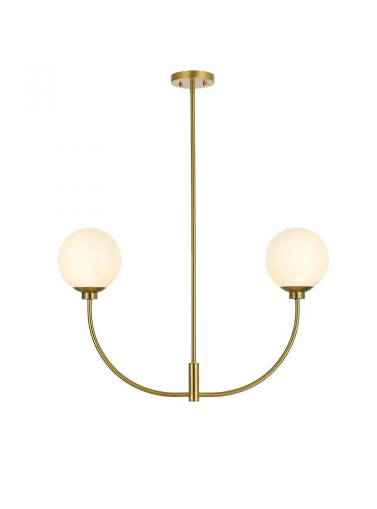 Nyomi 30 inch chandelier in Satin Gold