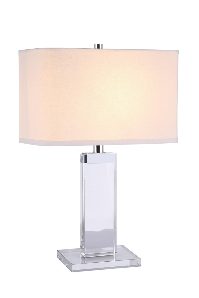 Regina Collection 1-Light Chrome Crystal Table Lamp