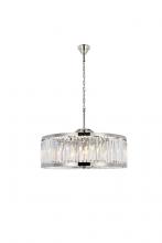 Elegant 1233D35PN/RC - Chelsea 10 Light Polished Nickel Chandelier Clear Royal Cut Crystal